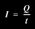 I = Q / t