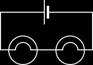 Series circuit with cell and two lamps.