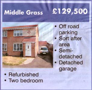 For Sale advert in Kettering newspaper. A sort after area, apparently!