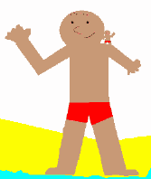 giant waving on a beach!